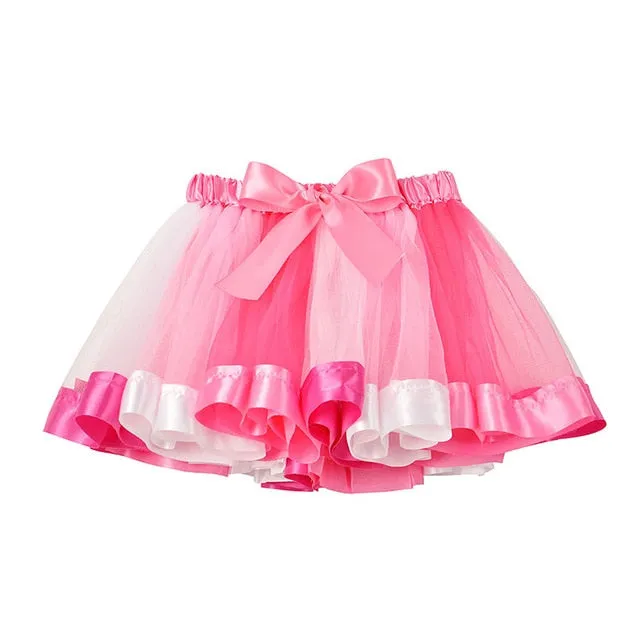 3M-8T Princess And Rainbow Tulle Skirts For Girls