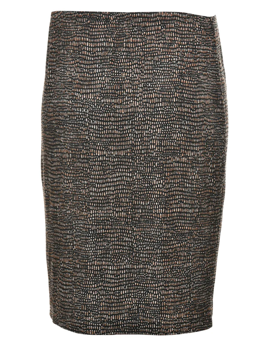 Animal Print Pencil Skirt - M