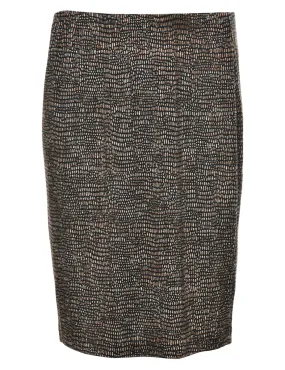 Animal Print Pencil Skirt - M