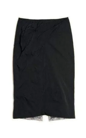 Black Lace Lined Pencil Skirt