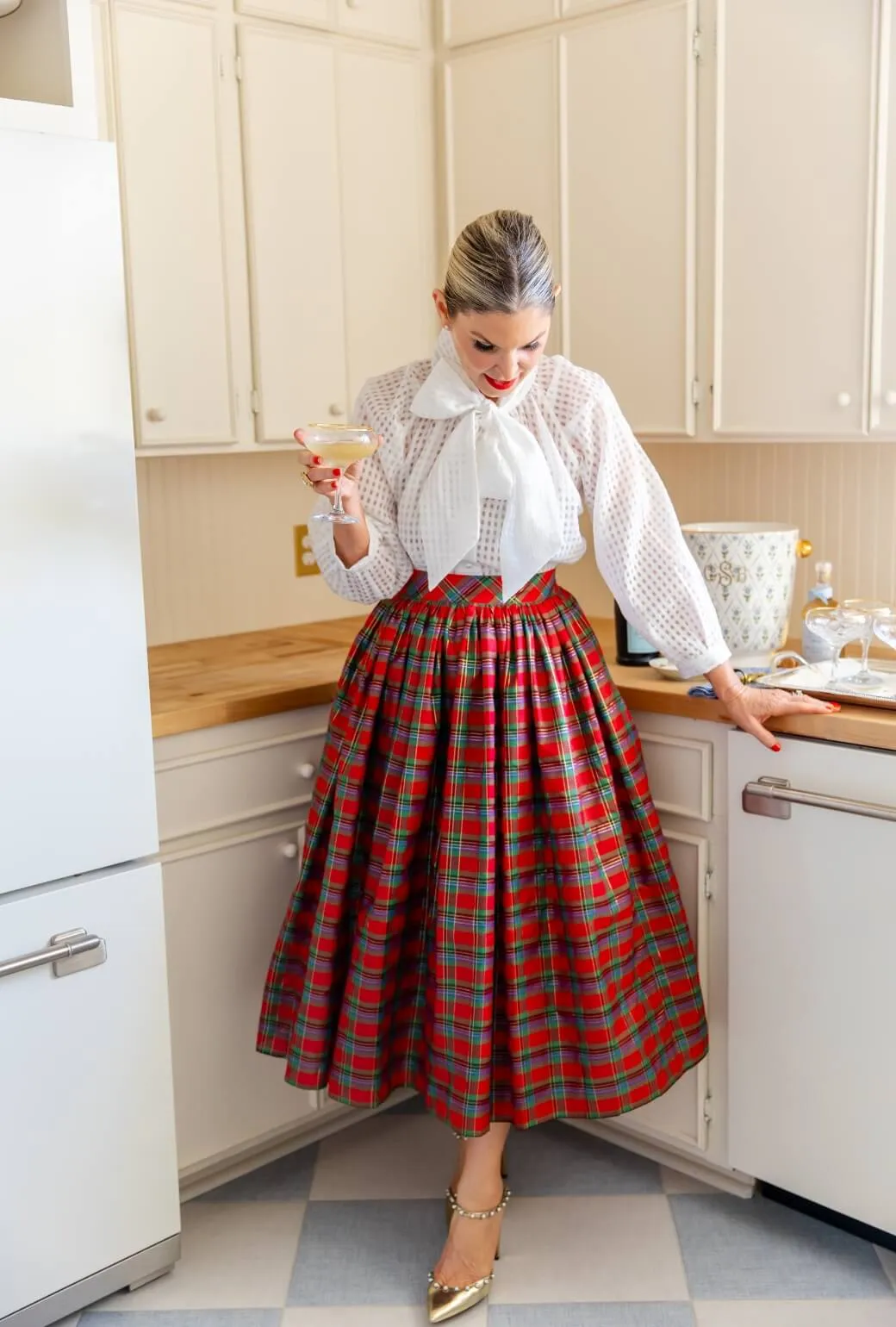 Buru   Pencil & Paper Co. The Marilyn Skirt - Shimmer Tartan