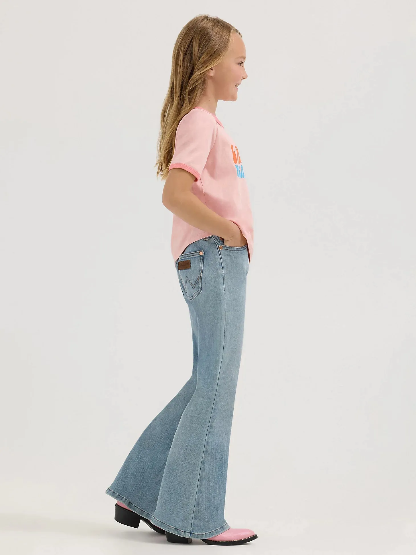 Girl's Wrangler x Lainey Wilson Daydream Bell Bottoms in Daydream Wash