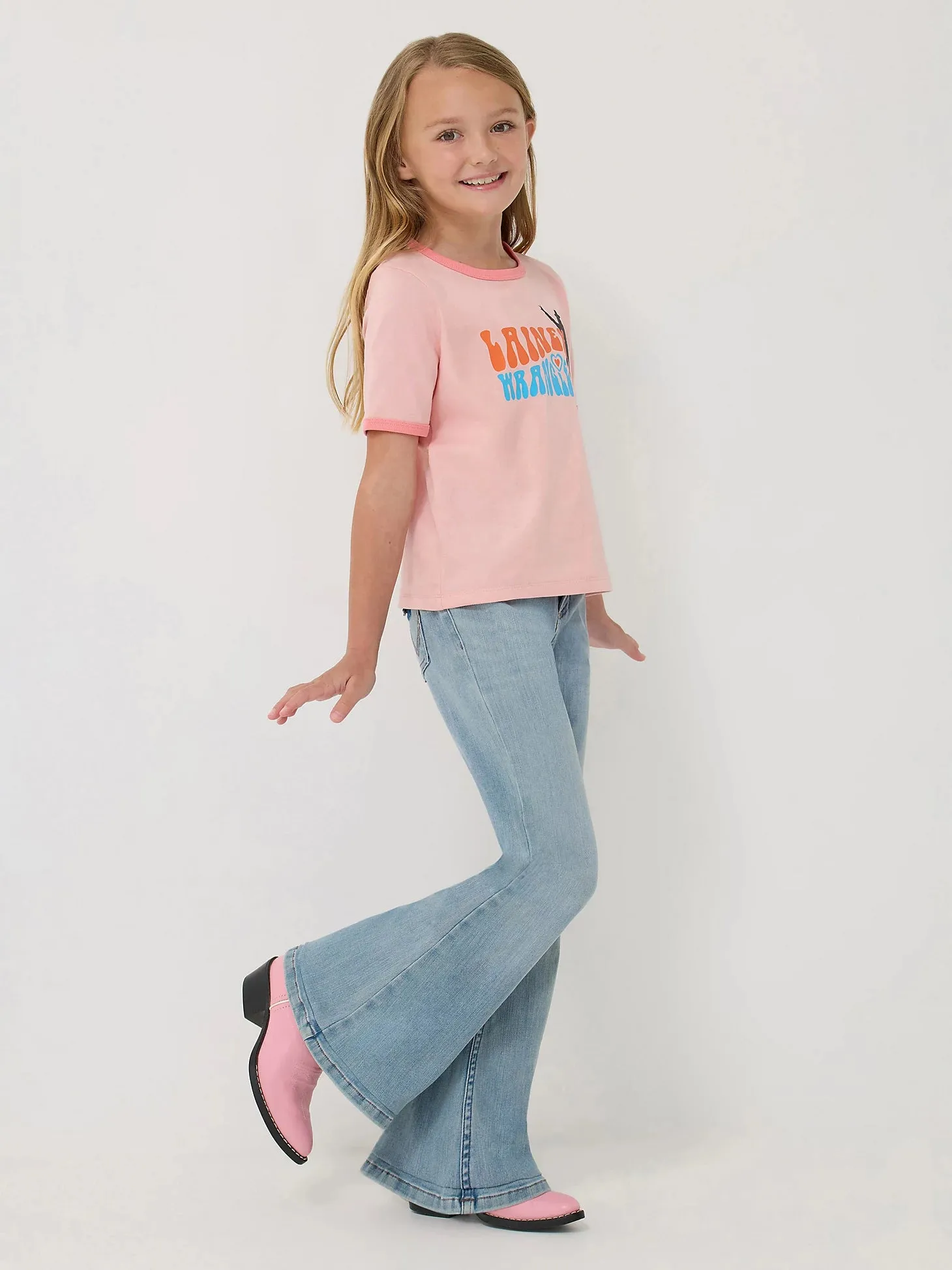 Girl's Wrangler x Lainey Wilson Daydream Bell Bottoms in Daydream Wash