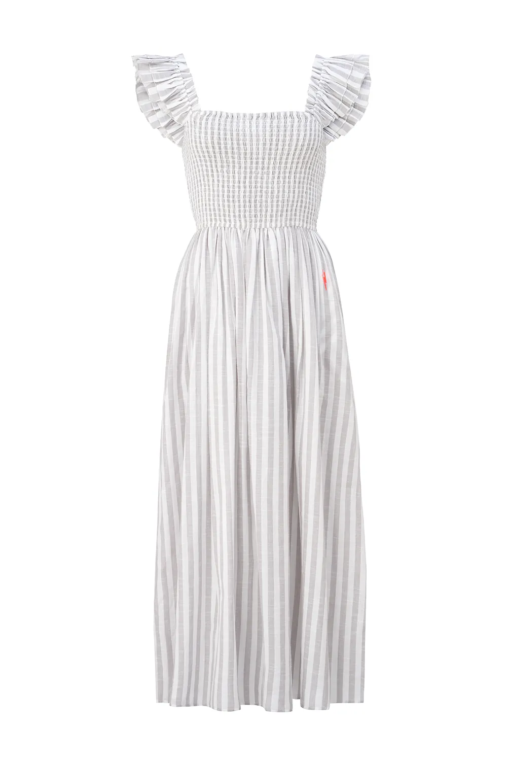 Grey with White Stripe Maxi Sundress