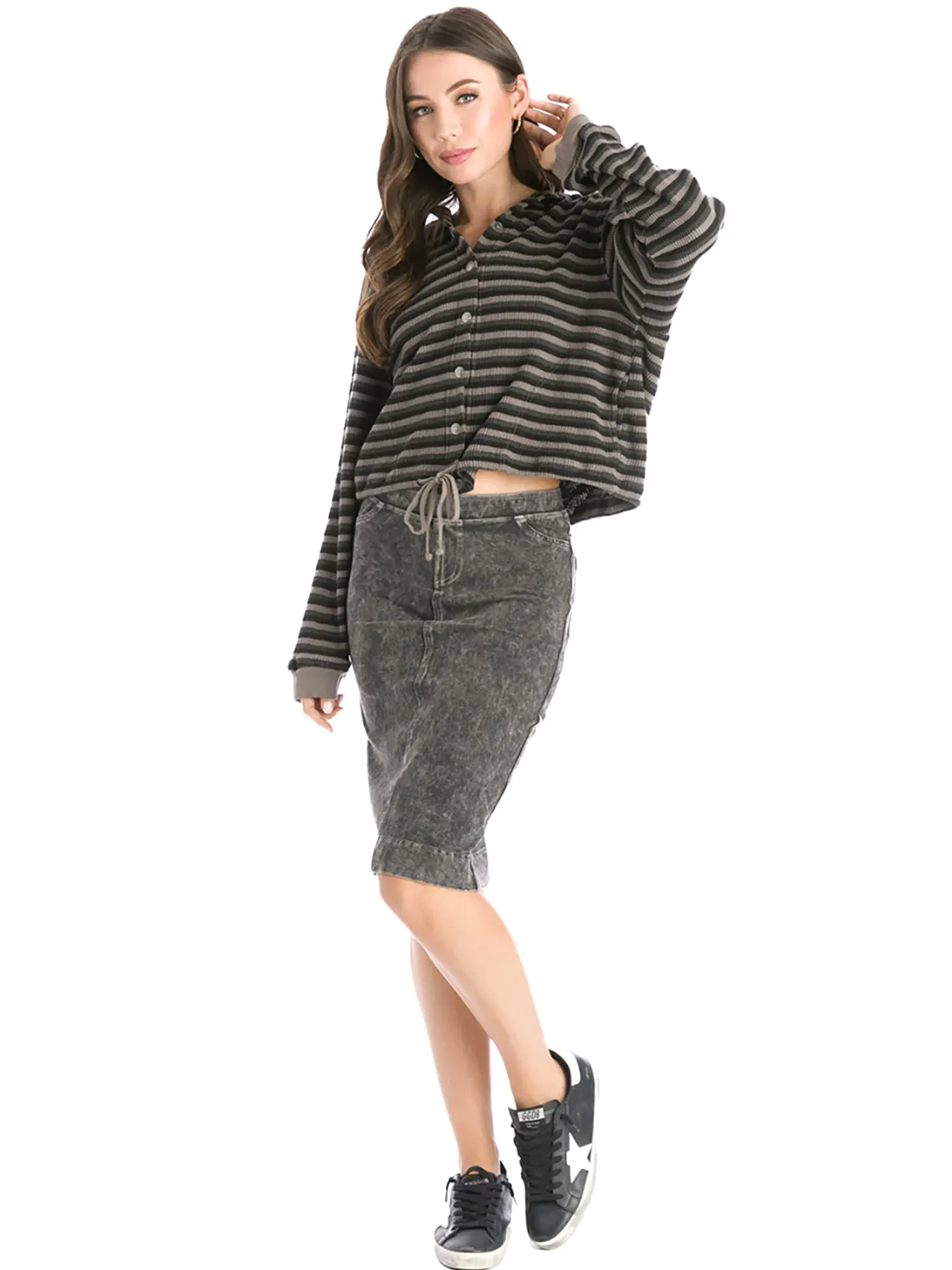 Hard Tail Denim Pencil Skirt WJ-124