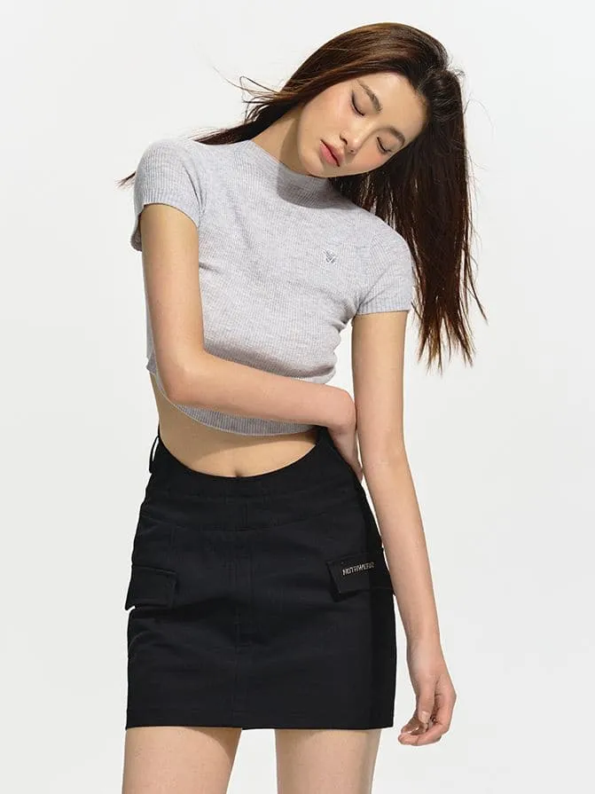 High-Waist Nichi Unique Mini Tight Skirt