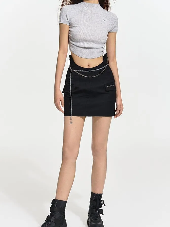 High-Waist Nichi Unique Mini Tight Skirt