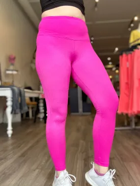 Hot Pink Wide Band Leggings