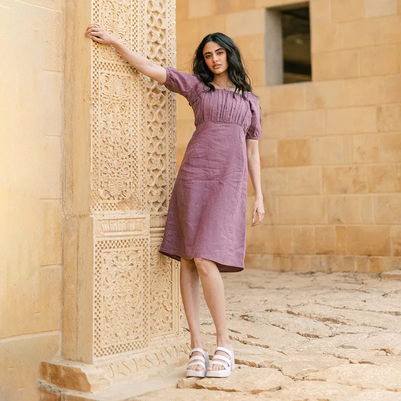 Linen Dress for Women | Purple