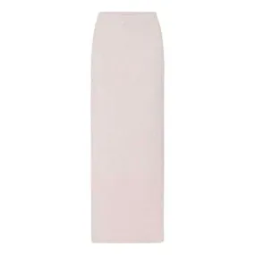 Nude Ribbed Stretch Pencil Skirt