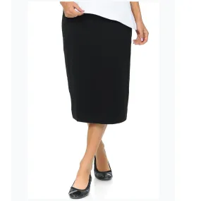 Ponti Ivee Straight Skirt: 27" Black