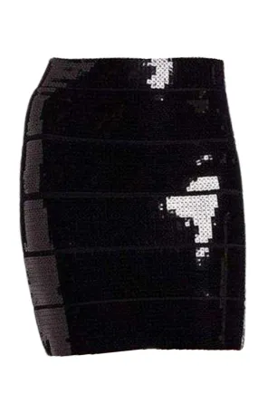 Sequin Pencil Power Skirt