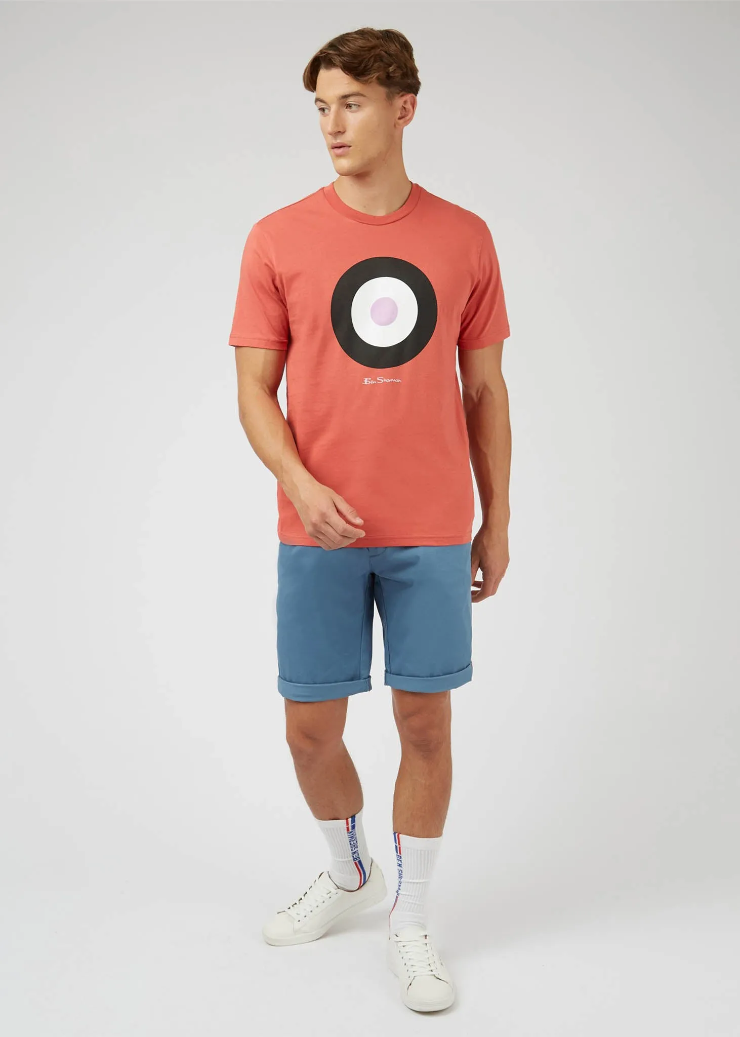 Signature target tee - raspberry