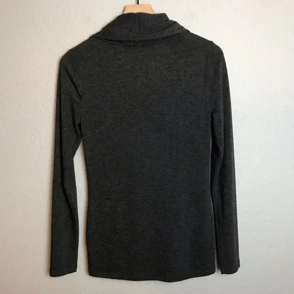 Stretch Cowl Neck Sweater