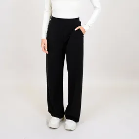 Victoria Modal Scuba Wide Leg Pant | Black Ink