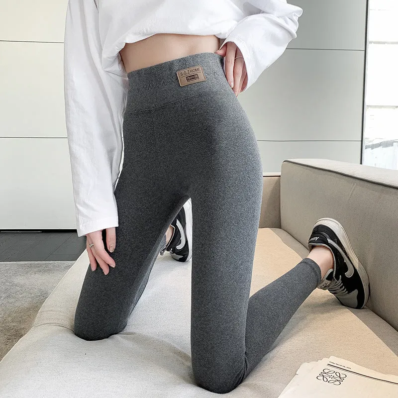 Women's Winter Fleece-lined Extra Thick Lambswool Cotton Leggings