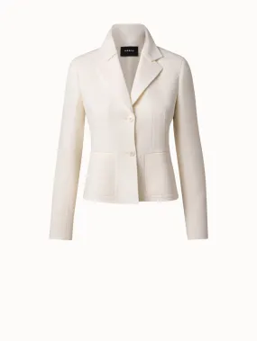 Wool Crêpe Double-Face Short Blazer